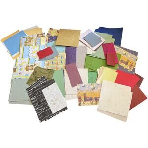 Scrap Crafting Paper Cardstock Textured Simple Assortment Of 100